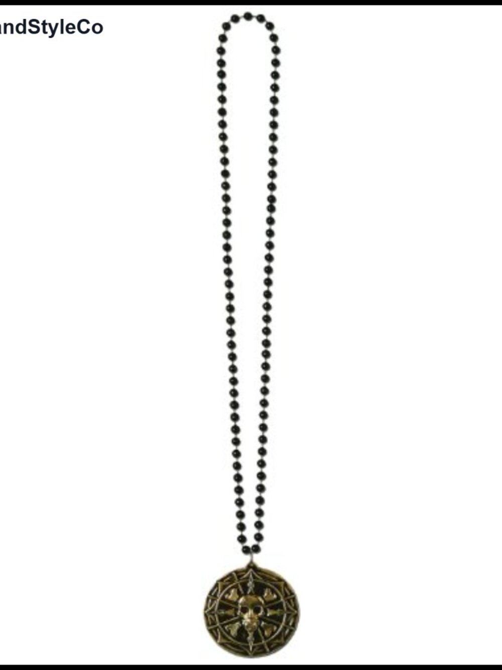 Pirate Skull Crossbones Coin Medallion Necklace Party Favor